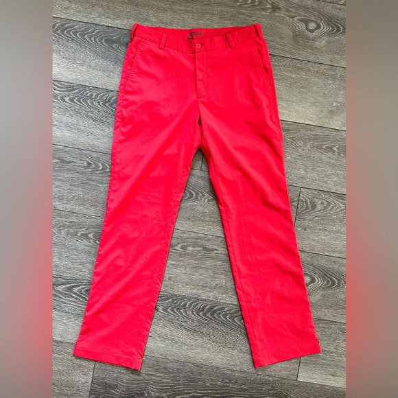 Nike Golf Tour Performance Dri Fit red pants NWOT SZ M 32x32 - Picture 1 of 5